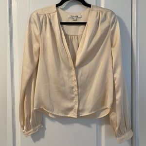 Satin button-up blouse